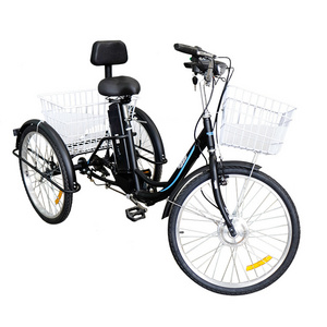 milg cheap factory custom beach bike electric occasion 3 wheel trike ce 500w adult tricycle with basket