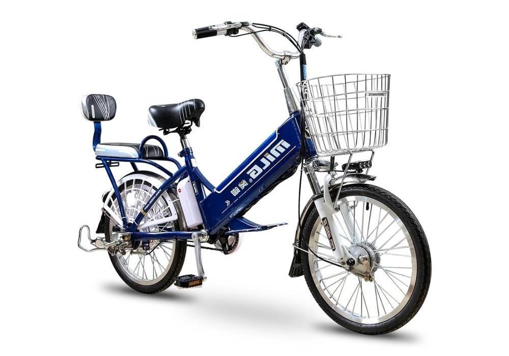 Customized electric bicycle/e-bike/bicicleta electrica moped with pedals and basket