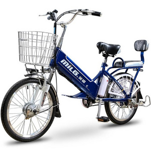 Customized electric bicycle/e-bike/bicicleta electrica moped with pedals and basket