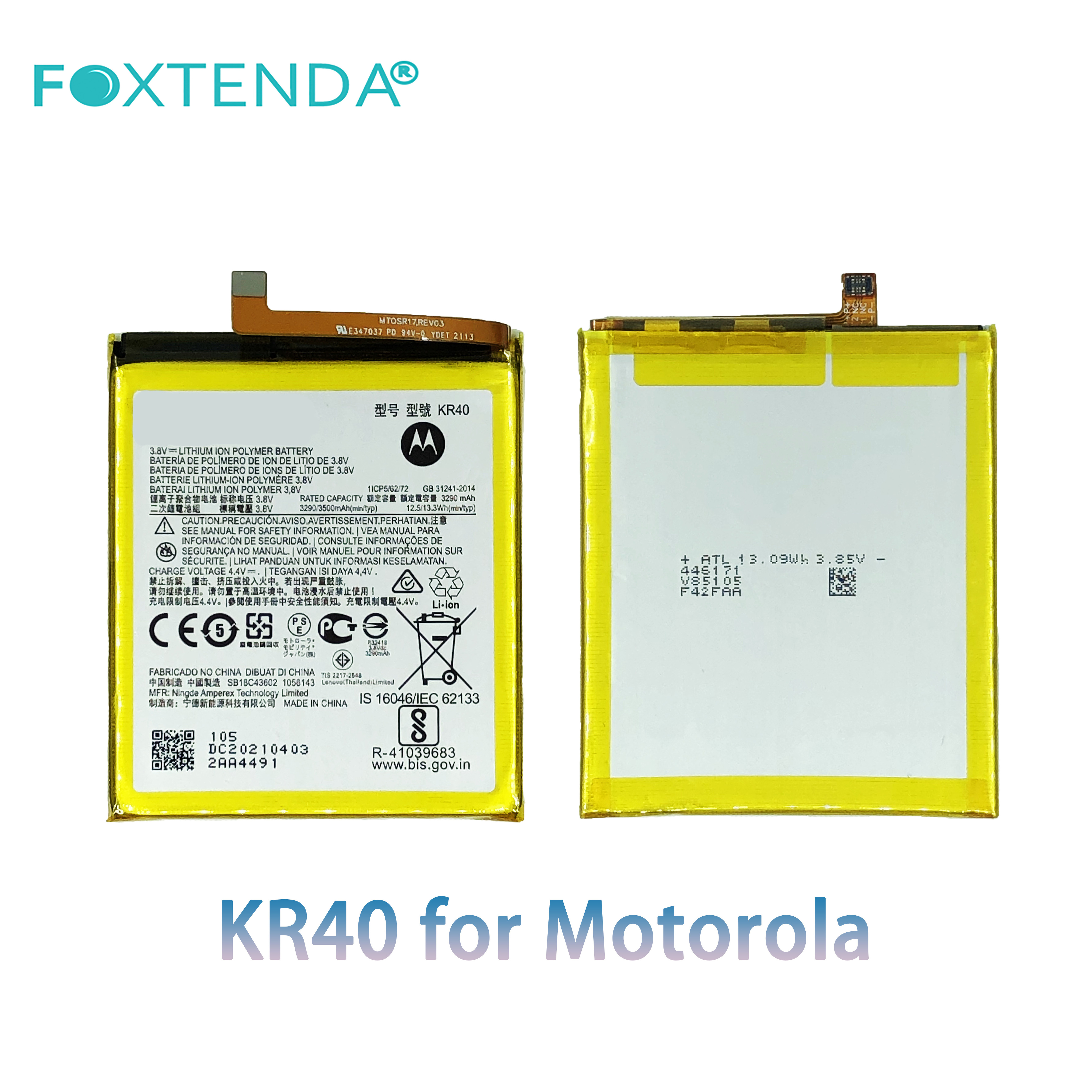 Replacement Mobile Phone Battery KR40 3500mAh battery for cobalt for Moto One Vision XT1970 fast charging