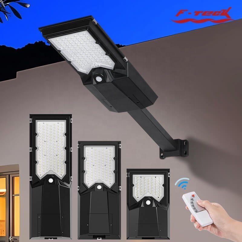 Fteck Energy Saving Smd 3030 Waterproof Outdoor Solar Streetlights Road Lamp Led PIR Solar All In One Street Lights