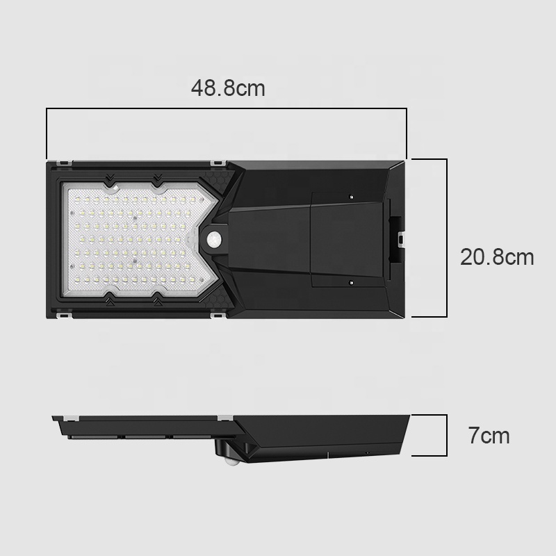 Fteck Energy Saving Smd 3030 Waterproof Outdoor Solar Streetlights Road Lamp Led PIR Solar All In One Street Lights