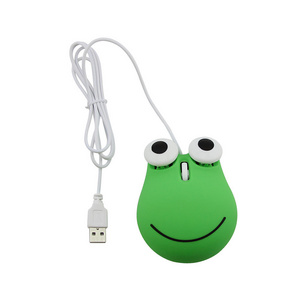 Cute Cartoon Frog  Wired Mouse Mini 3D Gift USB Optical Mice 1000 DPI Computer Office Mouse