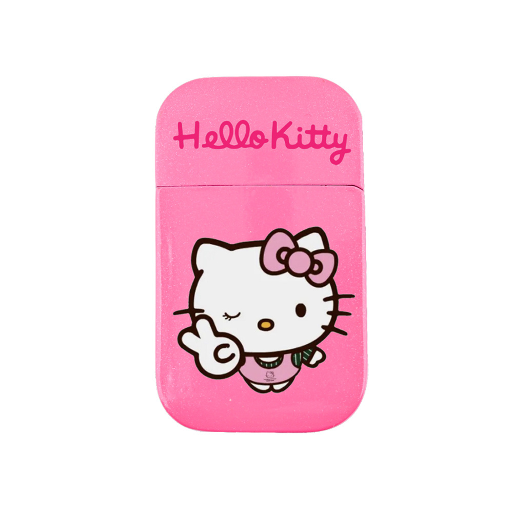 Custom Logo Pink Hello Kitty Lighter Windproof Pink Flame Cute Lighter