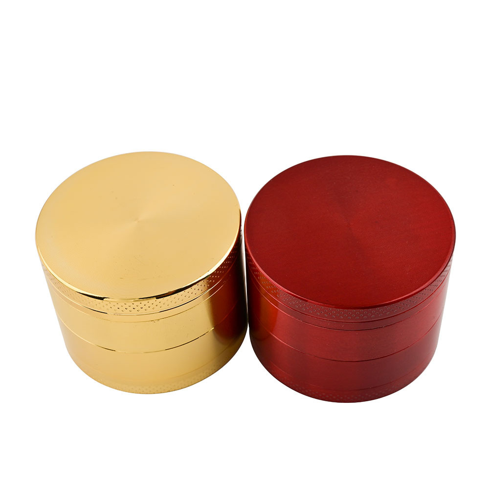 Wholesale Custom Logo Smoking Grinder 4 Layers Retractable Smoking Accessories Black Zinc Alloy Tobacco Herb