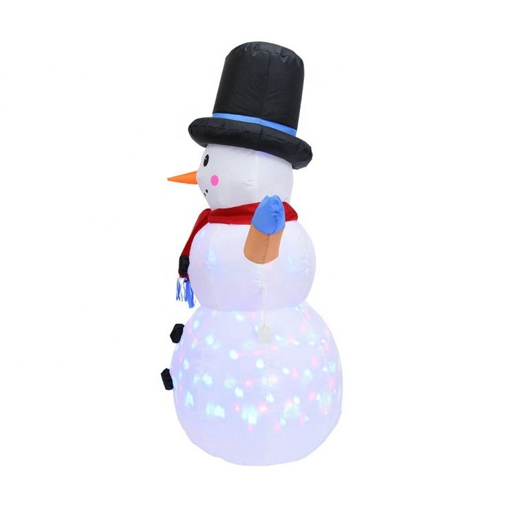 New style Christmas big Inflatables Outdoor indoor yard Decorations inflatable Snowman with Broom Rotating LED Lights