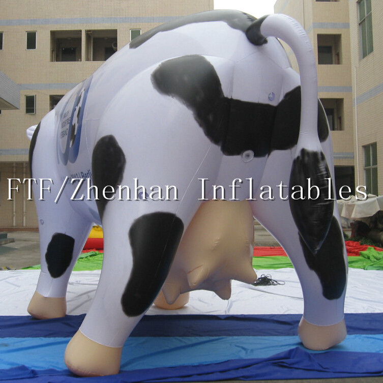 Customized big Inflatable dairy cattle / cow model for ranch advertising decoration