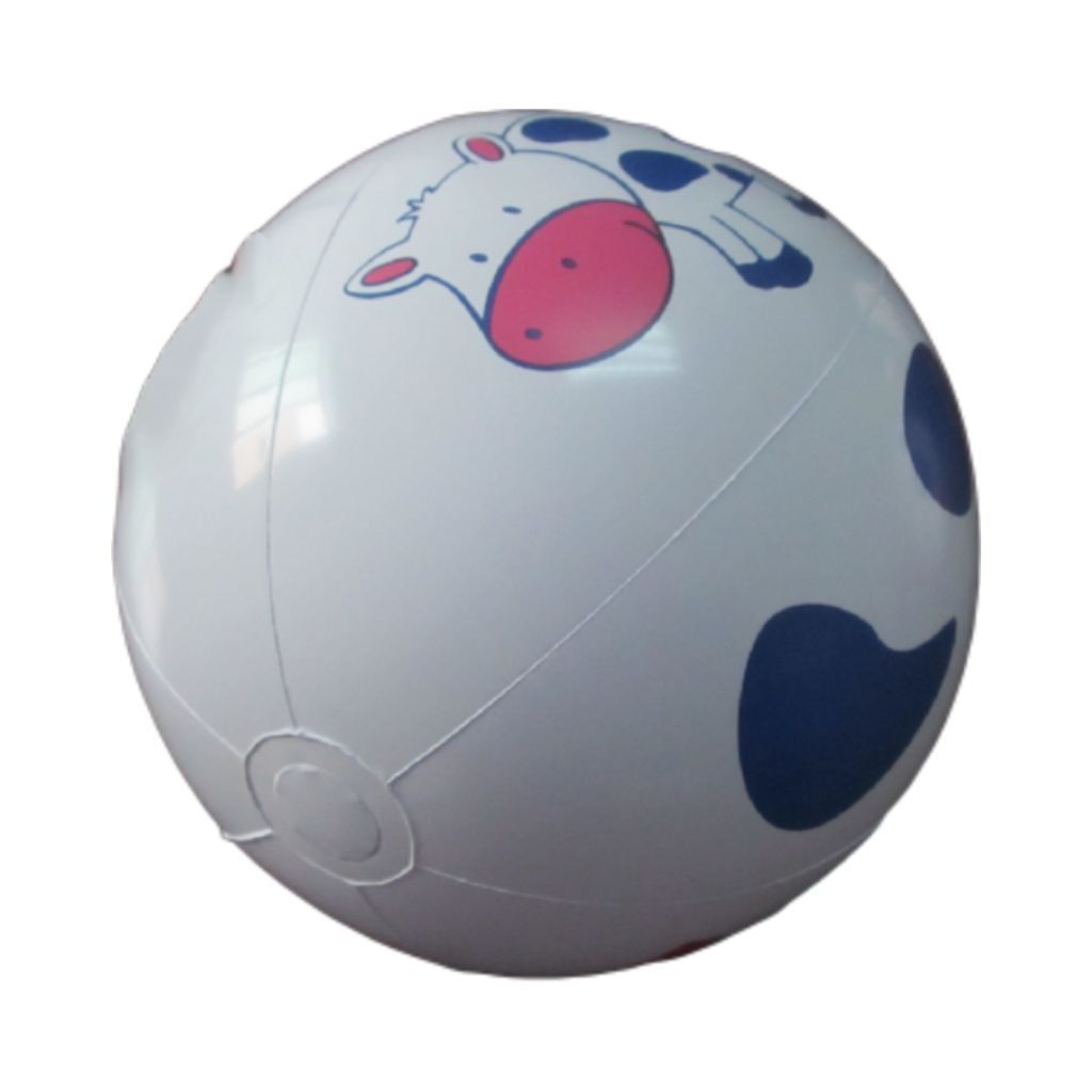 Custom PVC inflatable beach ball Cow pattern water toy ball for adults and children seaside beach entertainment