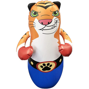 custom 1.2m tall inflatable fitness toy animal tiger tumbler kids Inflatable PVC Punching bag