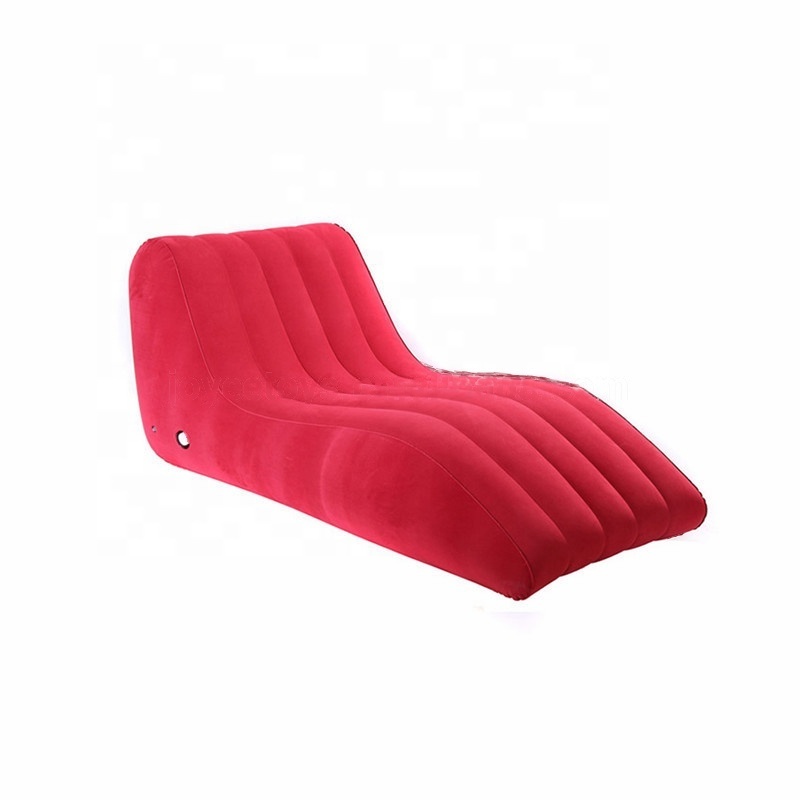 2022 Hot Sale PVC flocking Indoor Inflatable Living Room Sofa  bed folding Inflatable Furniture For Sale couple lovers