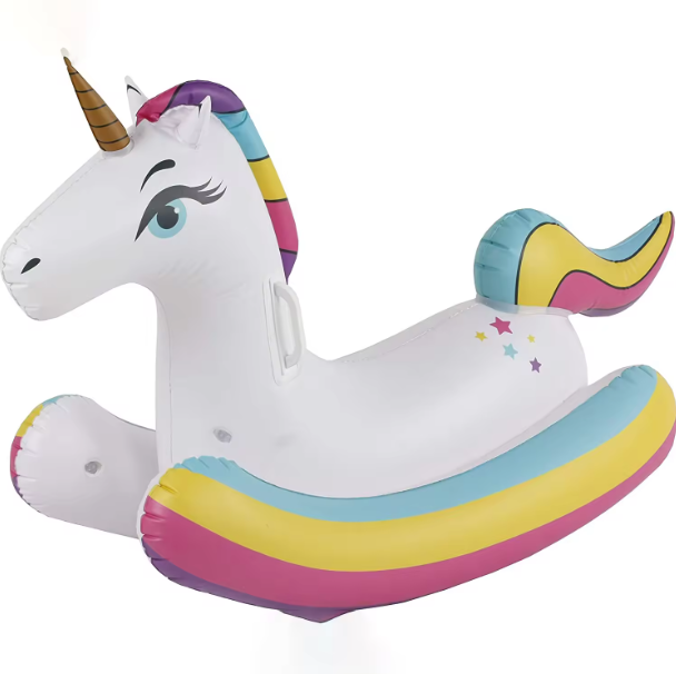 PVC customized new multi-functional water inflatable unicorn Rocking chair toy inflatable float rider for adults and children