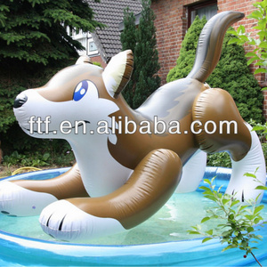 inflatable wolf in a pool,inflatable wolf poolride toy,inflatable animal toy