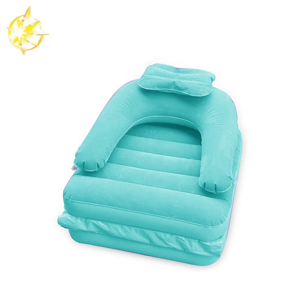 Portable  four Seasons Universal Modern Minimalist Flocking inflatable armchair, Inflatable  Sofa bed