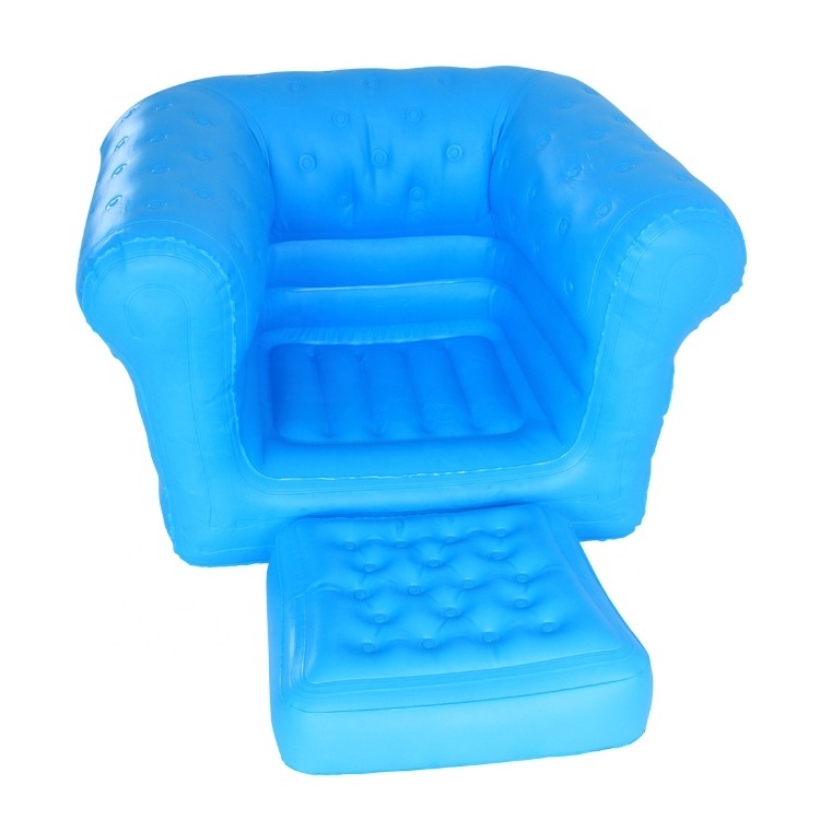 2022 new style PVC pink inflatable armchair inflatable lounger chair inflatable fabric sofa for children bath outdoor indoor