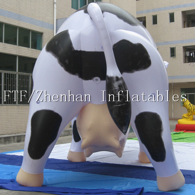 Customized big Inflatable dairy cattle / cow model for ranch advertising decoration