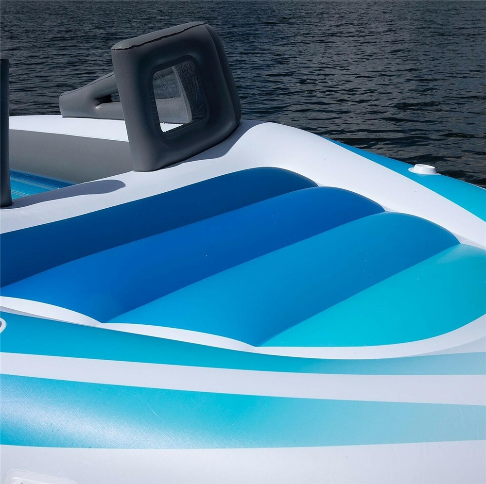 6 Person Huge Party Island Boat,Inflatable floating island, inflatable bay breeze speed boat party floating island river raft