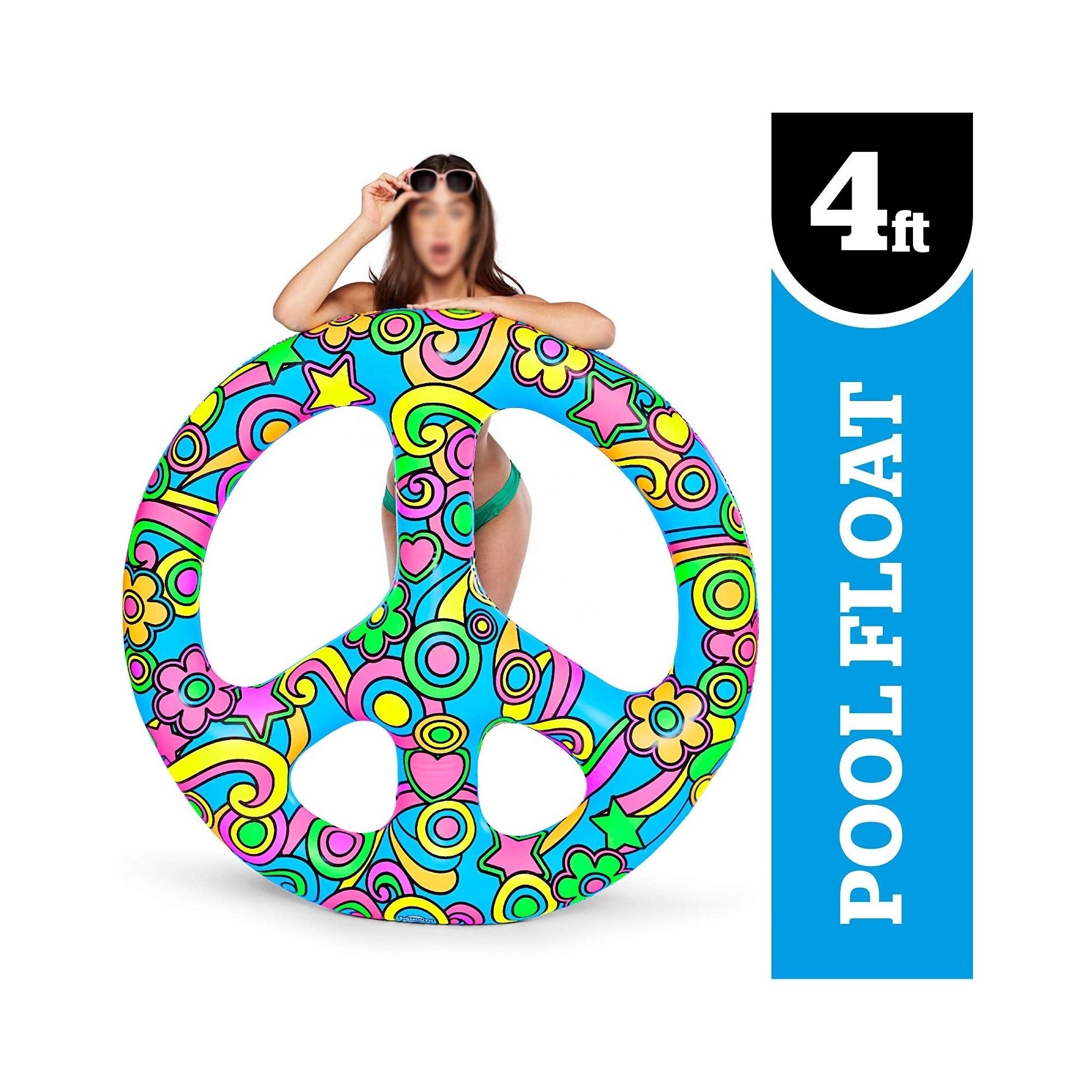 Hot selling inflatable peace logo swimming pool float