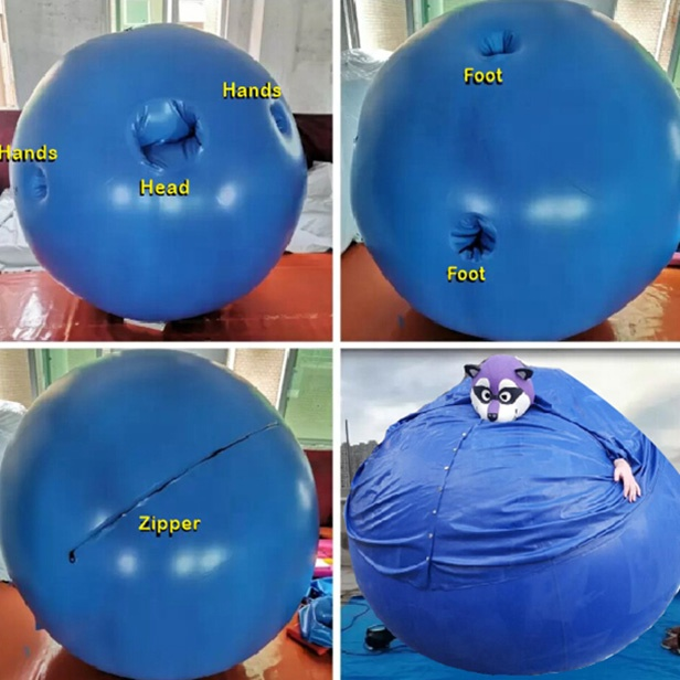 Factory Customize High Quality Adult PVC Inflation Blueberry Suit for Role Play