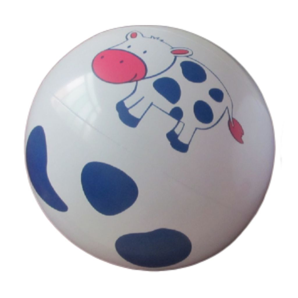 Custom PVC inflatable beach ball Cow pattern water toy ball for adults and children seaside beach entertainment