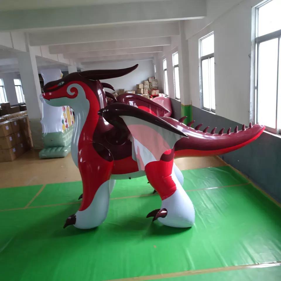 2022 factory custom PVC inflatable toothless animal character inflatable dragon toy for holiday festival decoration