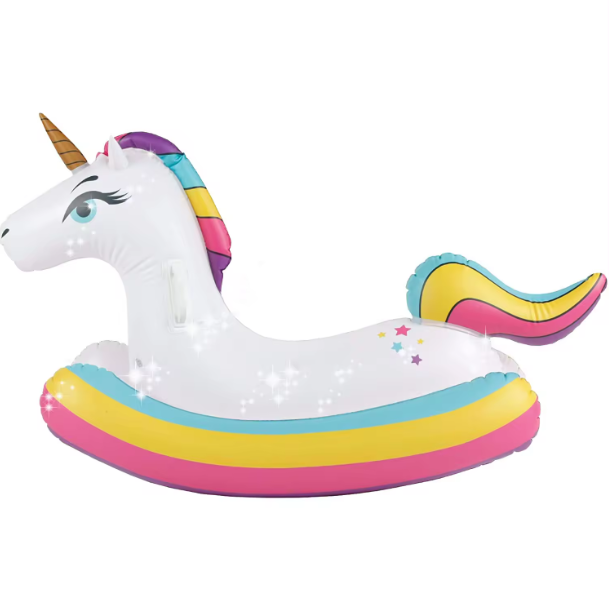 PVC customized new multi-functional water inflatable unicorn Rocking chair toy inflatable float rider for adults and children