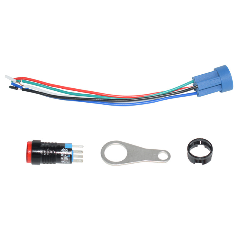 Motorcycle Switches Headlight Fog Light Switch ON OFF Button With Wire Harness LED Light