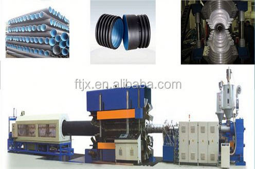 double wall HDPE corrugated pipe production line