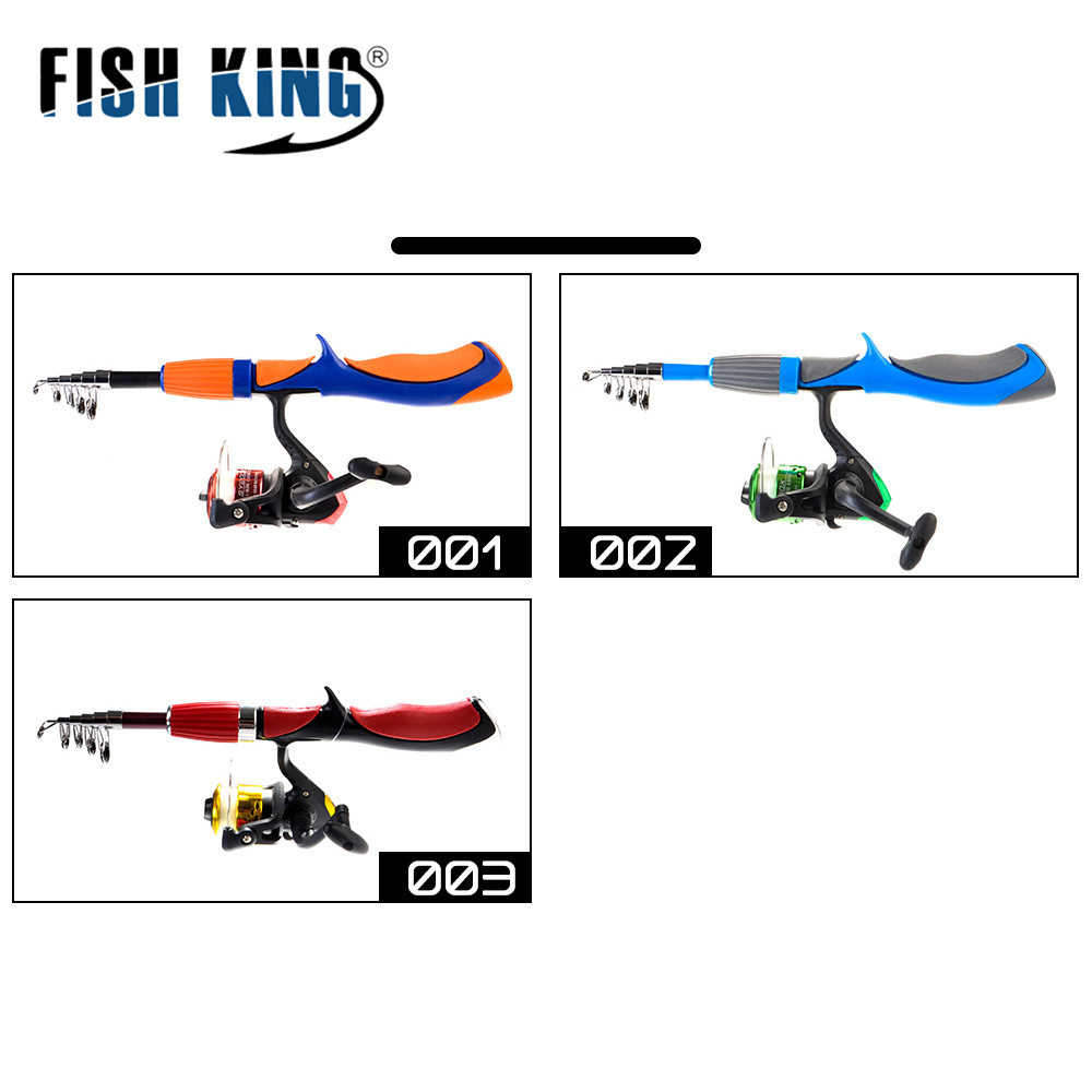 FISHKING Ready Ship SY200X/mini/mini-SY200X Fiber Glass Fishing Rod Set Telescopic Fishing Rods Mini Fishing Rod And Reel Combo