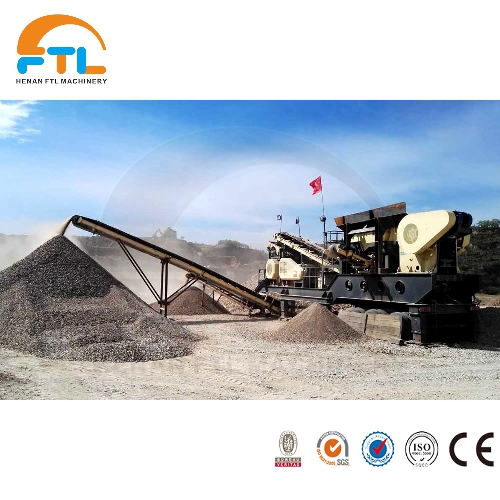 China Top Ten Trailer Truck Mounted Stone Jaw Crushing Rock 100TPH tyre Mobile Crusher Plant