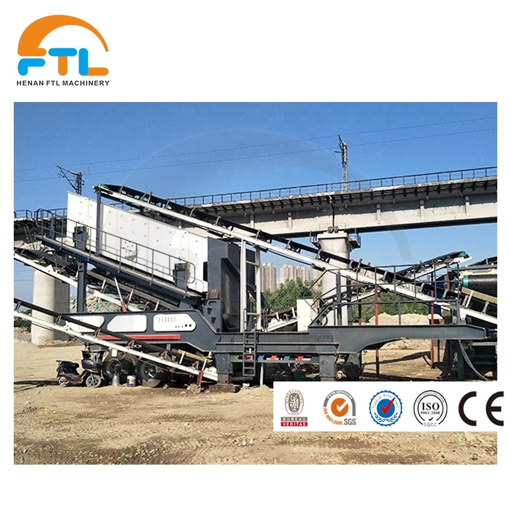 China Top Ten Trailer Truck Mounted Stone Jaw Crushing Rock 100TPH tyre Mobile Crusher Plant