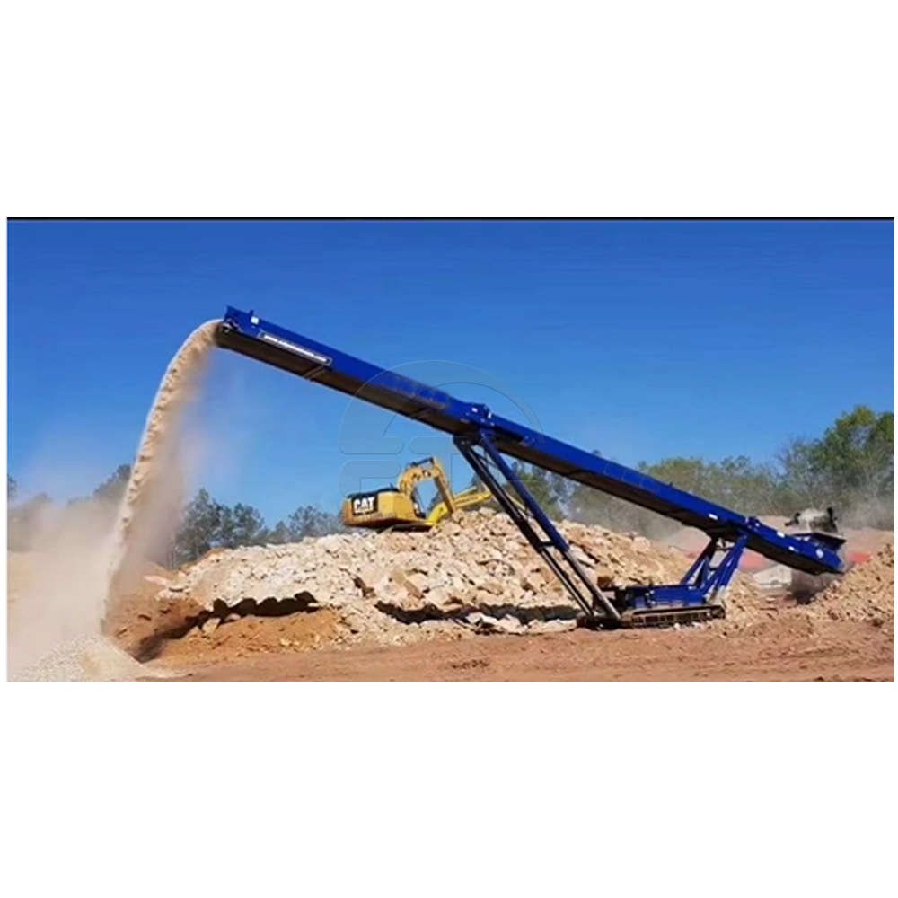 Professional sand stone Material Handling Conveying Equipment Crawler belt conveyor