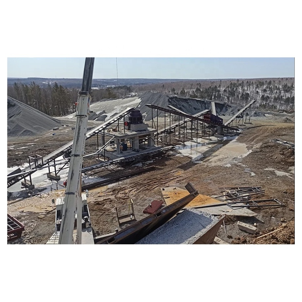 Long Working Life in Russia Hopper Stone 300 500T large jaw crusher quarry stone plant produce building material