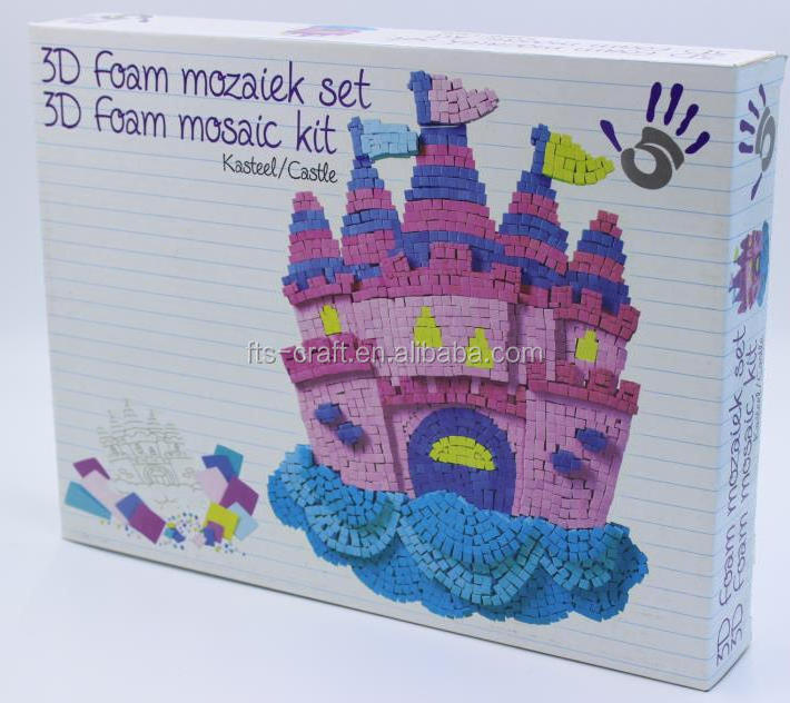 3D Foam Mosaic Castle Kit for Kids Craft and Toys