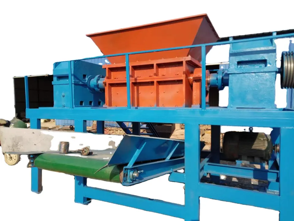 Heavy duty industrial waste tire shredder / tyre shredding machines for waste tire crusher