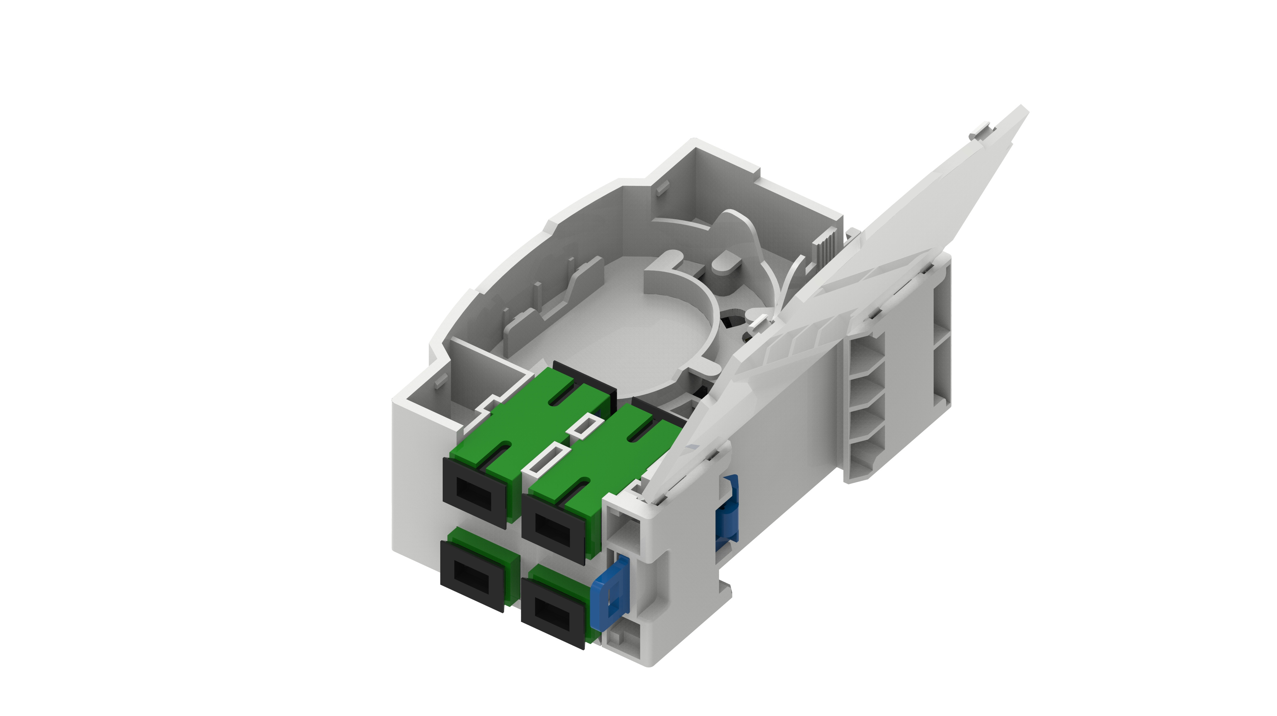 EONKEY ftth Indoor Optical Fiber ABS 4C DIN BOX Full loaded SC/APC Shutter Adapter 10m 20m 30m 50m G657A1 G657A2