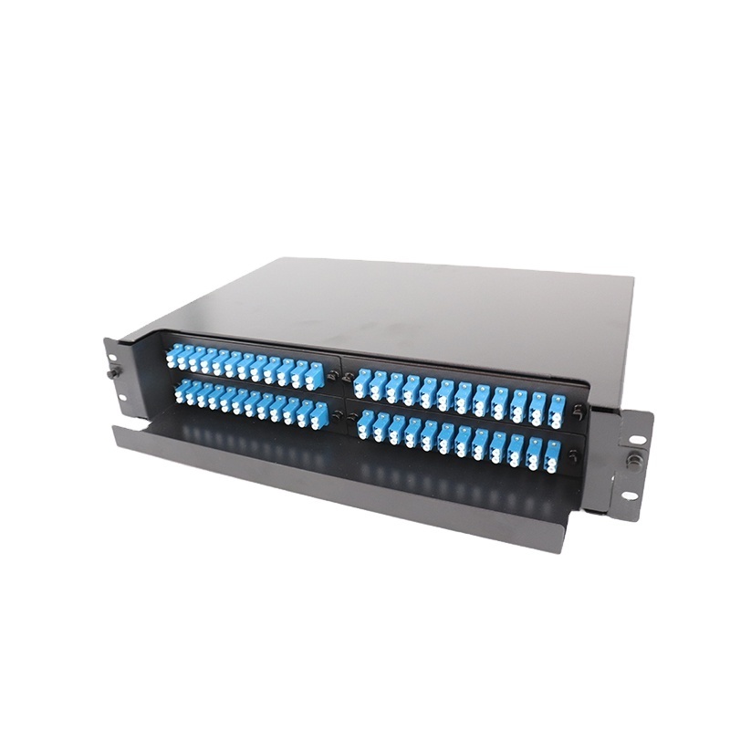 Manufacturers FTTH ODF 12 24 48 Ports SC LC SX Duplex 48 Rack Mounted Optical Fiber Patch Panel