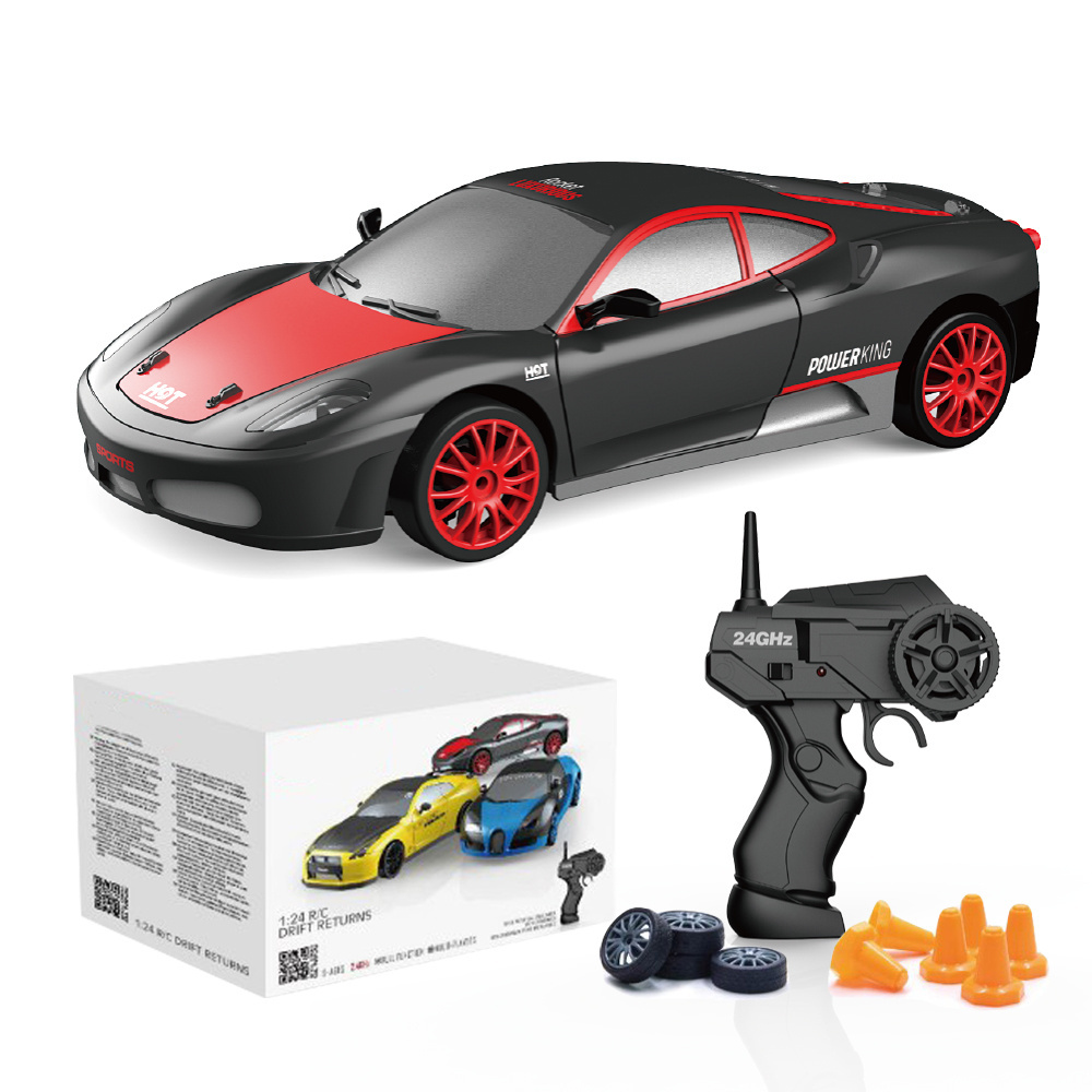 2.4GHz remote control car with light 1/24 4WD drift racing RC car model toy GTR JDM AE86 many brand vehicle two kinds of wheel