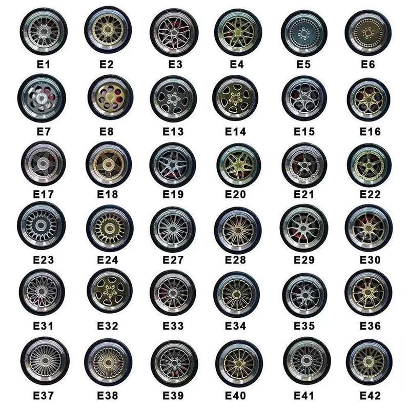 New Toy Wheel Accessories Remote Control Climbing Alloy Car Model Retrofit 1/64 Alloy Wheel Disc  DIY Production