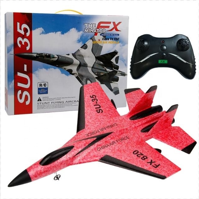 FX820 SU-35 Airplane Model  Night LED Lighting Fly Plane Toys Outdoor Child Toy Foam Glider Remote Control Helicopter Rc Glider