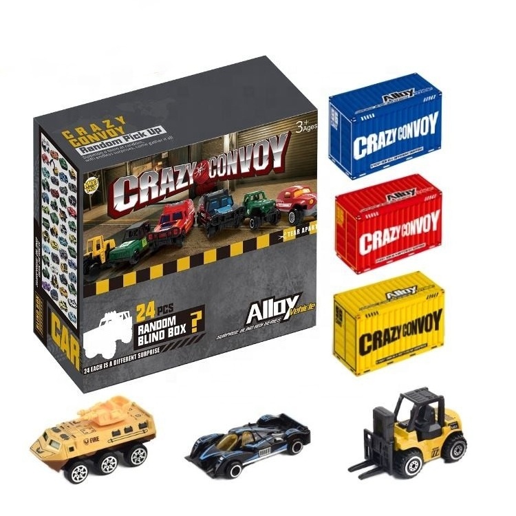 Hot selling wholesale 1/64 die-cast alloy car children's blind box toy set