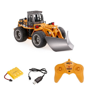 HUINA 1586 1/18 6 Channels 2.4G Engineering Truck Snowplows Alloy RC Car Toys Construction Learning Machine Pretend Children