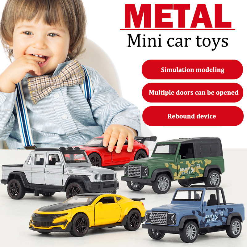 2023 hot-sale 1:36 Diecast Toy Vehicles Back Model Car Pull back toy car Wholesale plastic alloy DIY pull back car