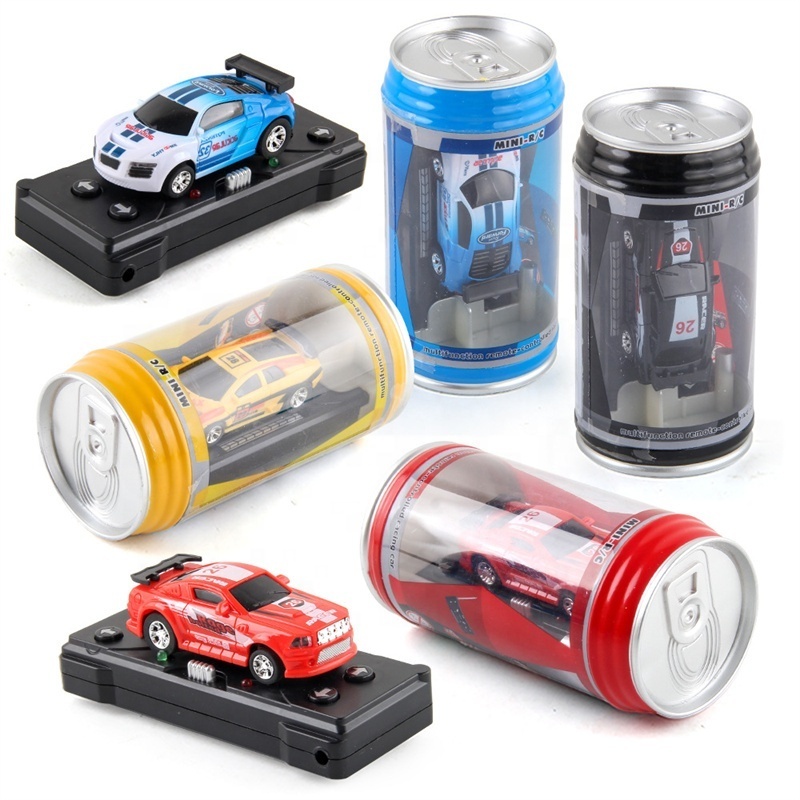 Mini cola can electric remote control racing car rechargeable can high-speed drift car, children's remote control car toy