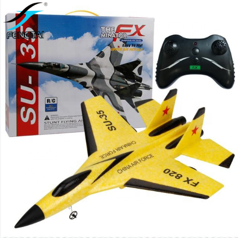 FX820 SU-35 Airplane Model  Night LED Lighting Fly Plane Toys Outdoor Child Toy Foam Glider Remote Control Helicopter Rc Glider