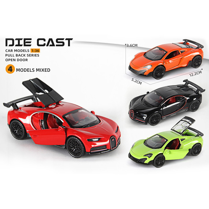 2023 hot-sale 1:36 Diecast Toy Vehicles Back Model Car Pull back toy car Wholesale plastic alloy DIY pull back car