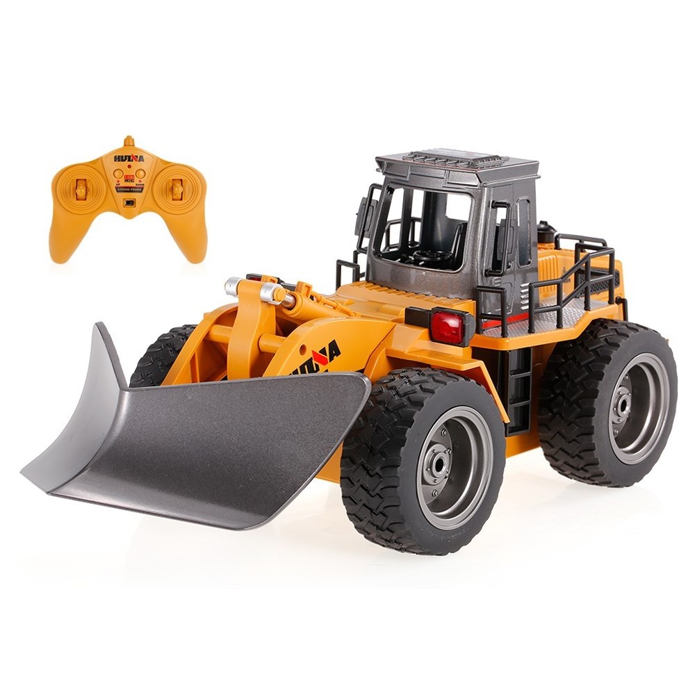 HUINA 1586 1/18 6 Channels 2.4G Engineering Truck Snowplows Alloy RC Car Toys Construction Learning Machine Pretend Children