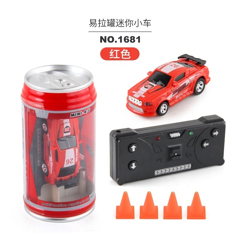 Mini cola can electric remote control racing car rechargeable can high-speed drift car, children's remote control car toy