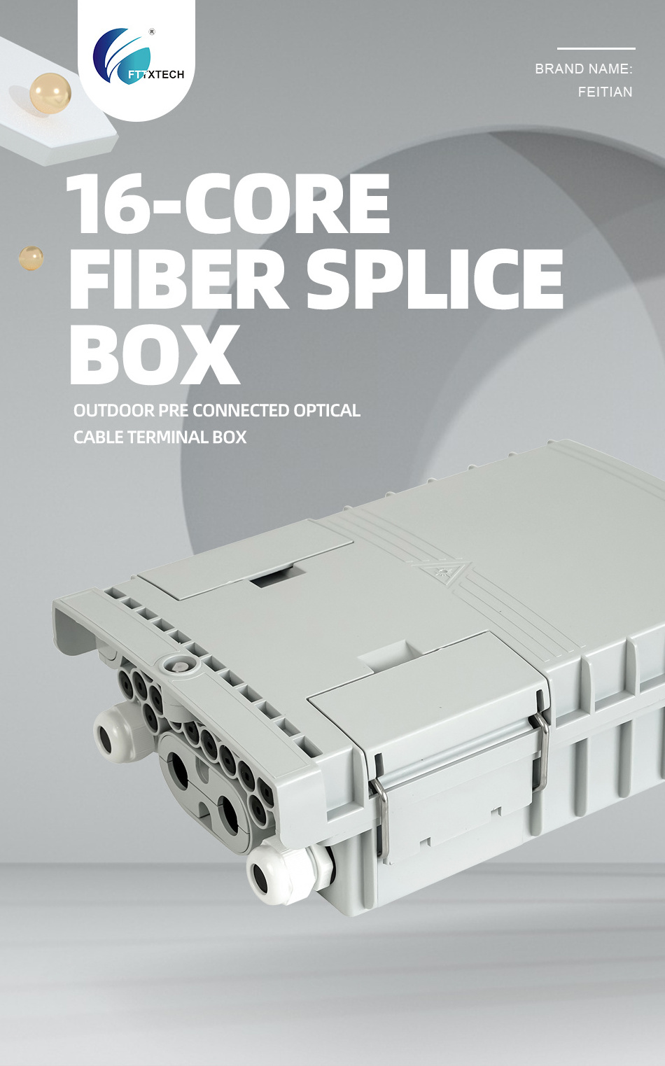 FEITIAN wholesale 16 core FTTH box fiber optic termination distribution box for outdoor/indoor odp fibra splitter