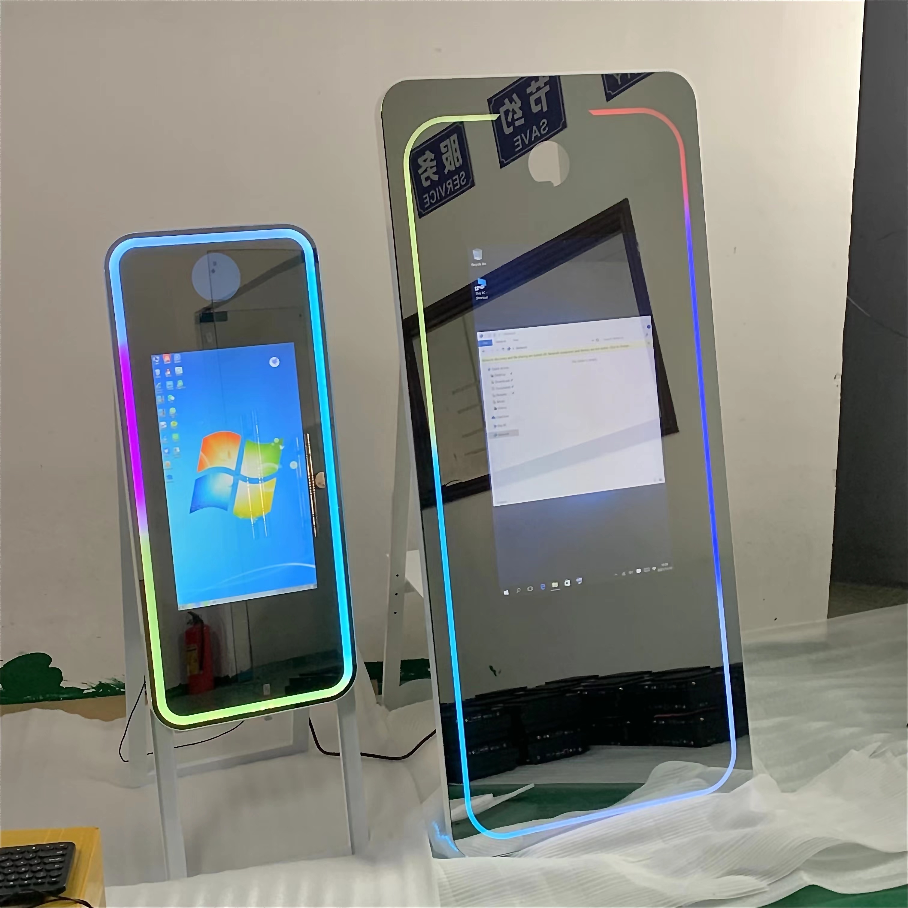 2023 mirror me photo booth picture mirror booth photobooth magic mirror photo booth with camera and printer kiosk