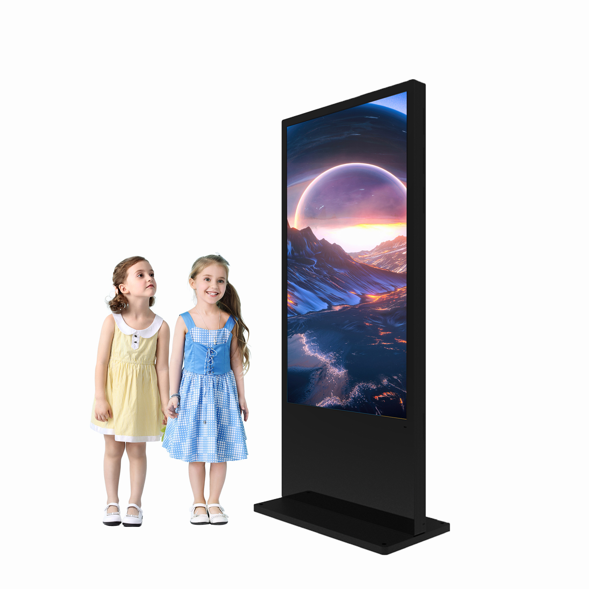 Screens Wall Mounted Outdoor Advertising Display Electric Pylon Totem Sign Social Photo Booth Touch Screen Camera